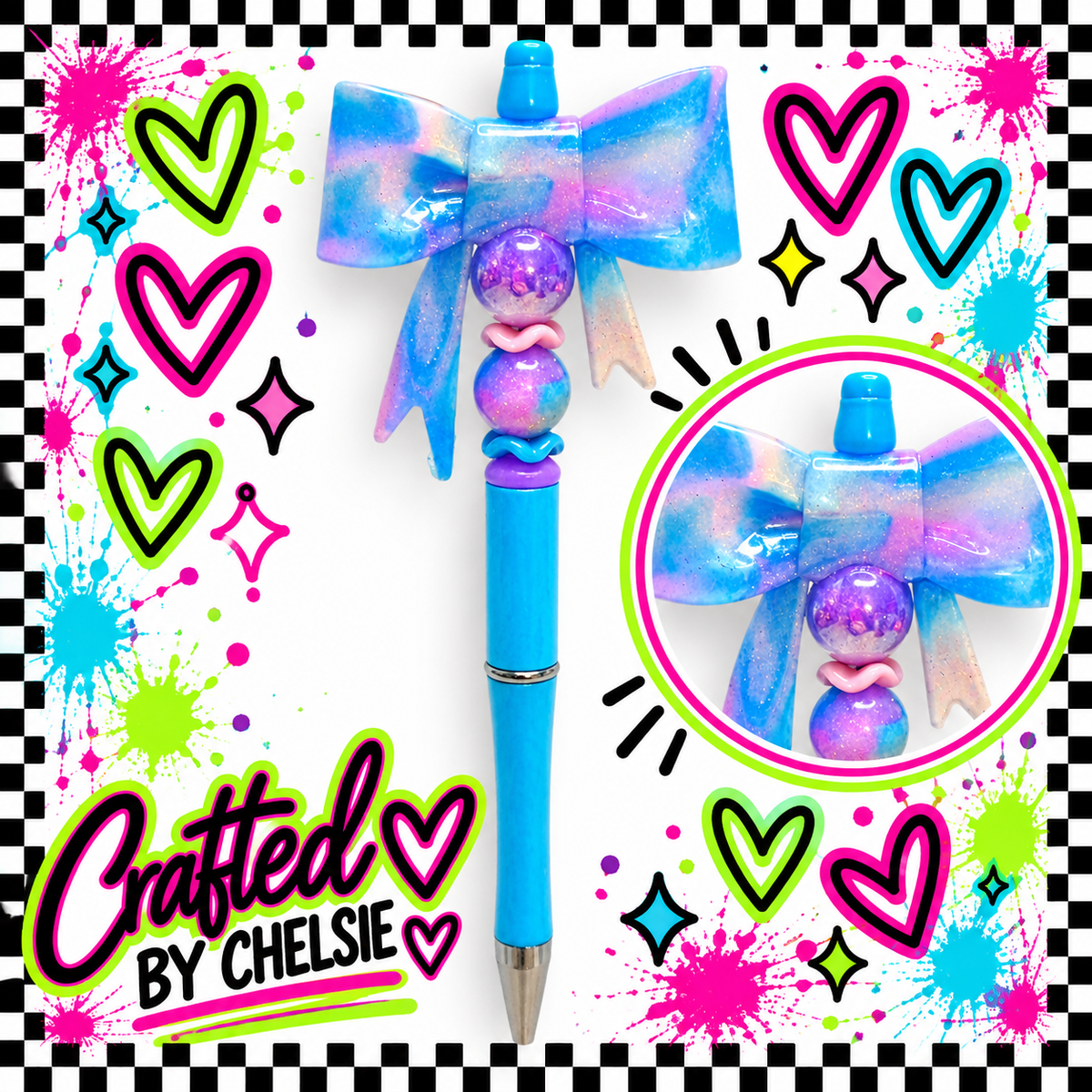 Pink and blue Cotton candy Pen