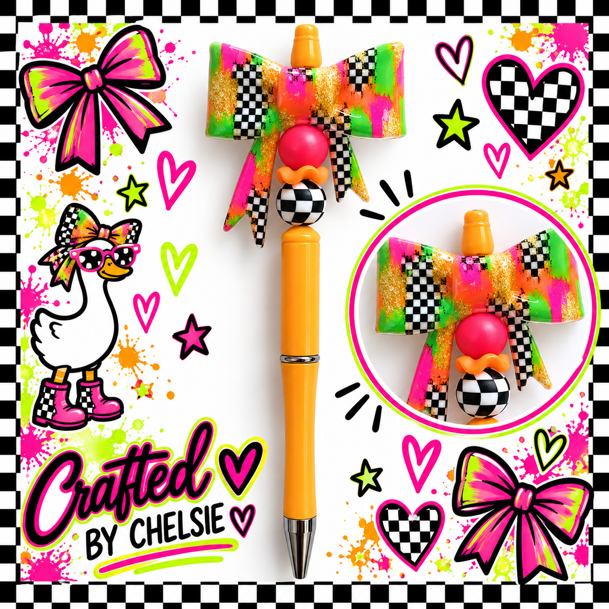 Neon Checkered
