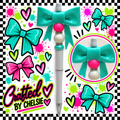 Turquoise Bow Pen