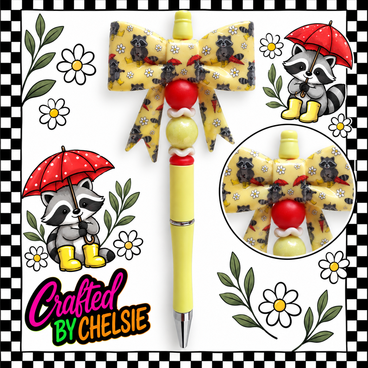 Raccoon Umbrella Pen