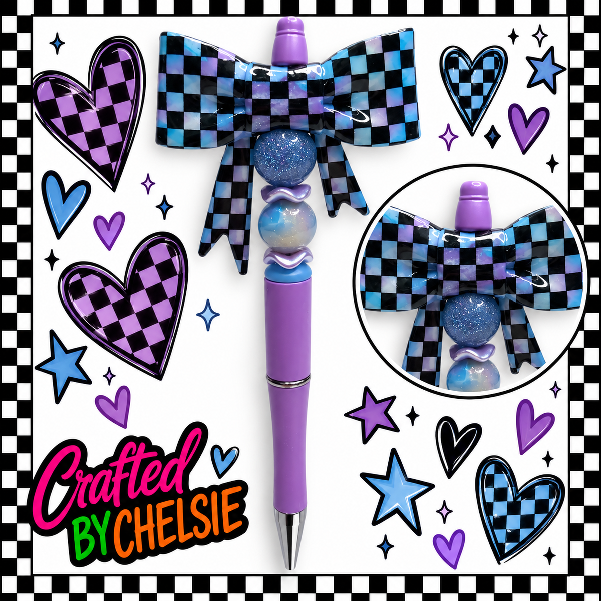 Purple and Blue checkered